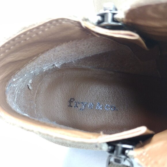 Frye Womens Boots Size 9 Suede Booties Taupe Block Heel Western Cowgirl Boho - Picture 8 of 12